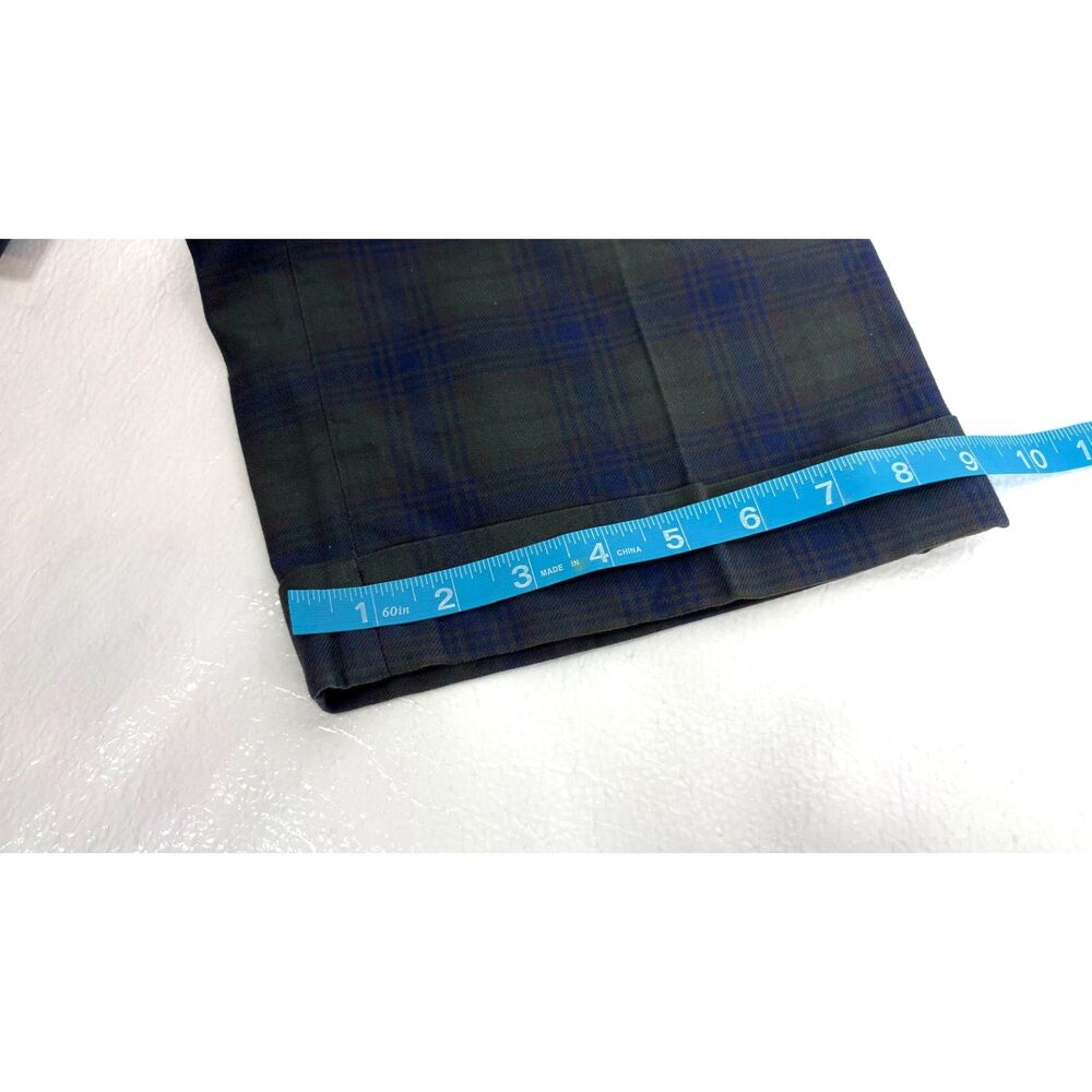 VTG Polo Ralph Lauren Blackwatch Plaid Cinch Waist Pleated Pants Men's 30x30 - Picture 6 of 14